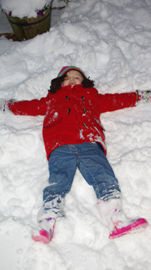 a snow angel
