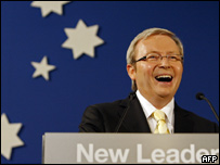 Kevin Rudd discursa após a confirmação do resultado