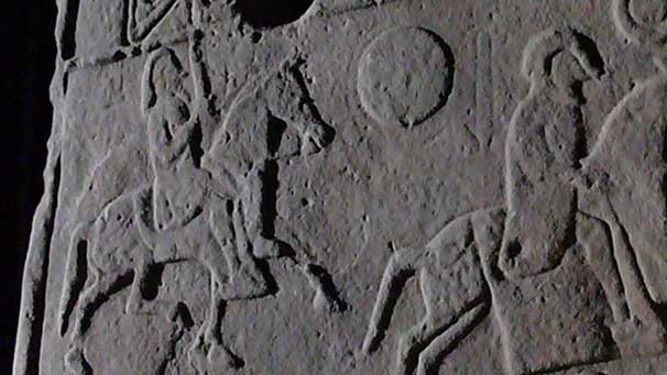 Stone carvings of soldiers