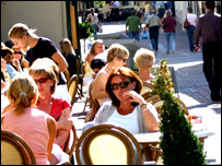 Eating Outside in St Helier