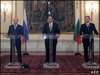 Putin, Karamanlis, Stanişev