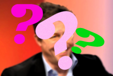 Hugh Grant with a question mark over his face