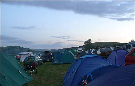 Campsite at dusk