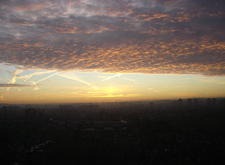 This is the picture of sunrise from my flat