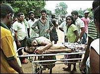 Nearly thousand villagers protested against the death of Gayan Rasanga in police custody, on 30 September