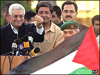 محمود عباس در فرودگاه بين المللی غزه