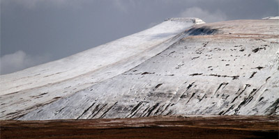 Pen y Fan with a dusting of snow by Mike Davies.