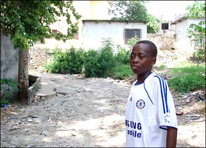 Rod Kaba on a street in Brazzaville