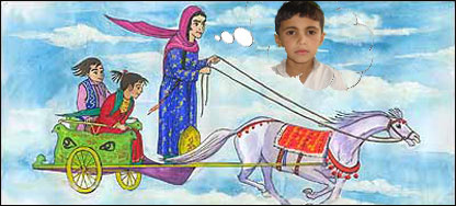 ګاډيوانه دوی د تاريخ پوه هلک خوا ته ورروان دي.