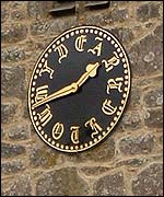 Clockface at Buckland Church
