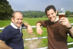 Matt Baker with Robert Wicks of Westerham Brewery