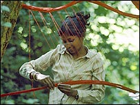 Ranjani Shettar installing work for Out There