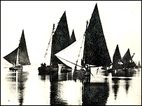 Boats setting sail from King's Lynn