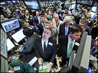 Traders on the floor of the New York Stock Exchange