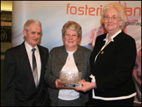 George and Kath Buckley with their award and Cllr Dorothy Bowman