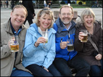Mark, Kirsten with husband Wode, and Lesley