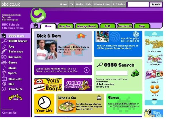 CBBC website in 2002