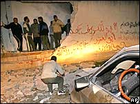 Área em Gaza atingida por disparos israelenses