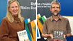 Wales Book of the Year 2010 shortlisted authors Terri Wiltshire and Philip Gross with their books © John Briggs