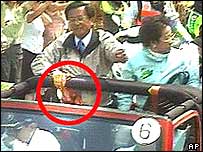 Tayvan Cumhurbaşkanı Çen Şui-bien olay anında