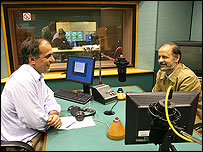 اکبر گنجی و صادق صبا