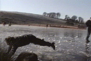 Chris enjoys the freeze