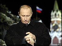 Putin yılbaşı gecesi Kızıl Meydan'da 