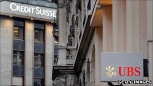 Credit Suisse and UBS logos