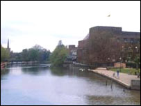 River Avon in Stratford, looking downstream