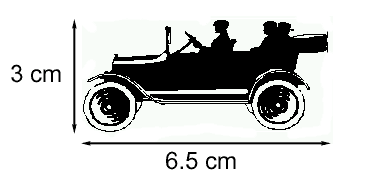 Scale drawing of car