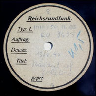 The Nazi 78 rpm with the POW message