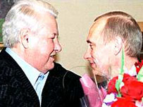 Boris Elţin şi Vladimir Putin, pe vremea când erau în relaţii amicale