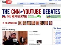 Página de debates no YouTube