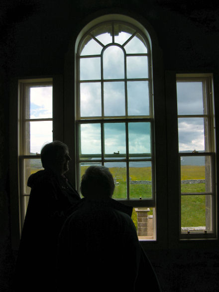 The renovated window in the Venetian parlour
