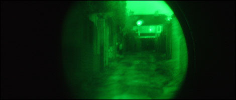 View through Night Vision goggles
