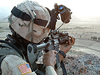 سرباز آمريکايی در افغانستان