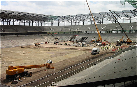 Inside the Denbeigh Stadium