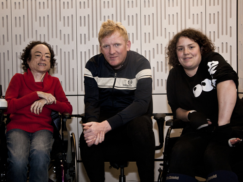 Liz and Rob with guest Jess Thom