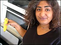 Rupal Rajani with a banana