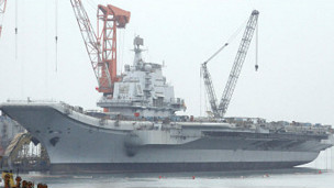 中国首艘航母资料图片(路透社图片,2012年8月)