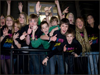 Students getting excited at Harrogate Grammar School