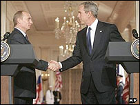 جورج بوش و ولاديمير پوتين