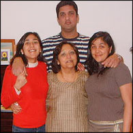 Preti and her family