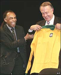 Gilberto Gil e o ministro da cultura da Alemanha, Bernd Neumann