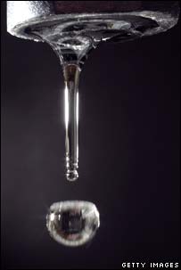 Tap with water droplet