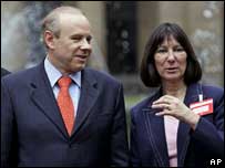 O ministro da Economia, Guido Mantega, e a ministra da Economia da Argentina, Felisa Josefina Miceli