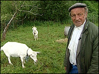 Ron and his two goats