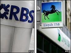 RBS and Lloyds logos