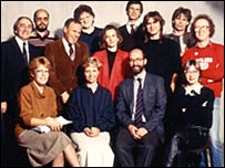 Člani nekdanje jugoslovanske sekcije konec 80. let, s Slovenci v zadnjih dveh vrstah desno