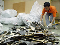 Zpracování žraločích ploutví